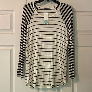 Olive Striped Tunic top